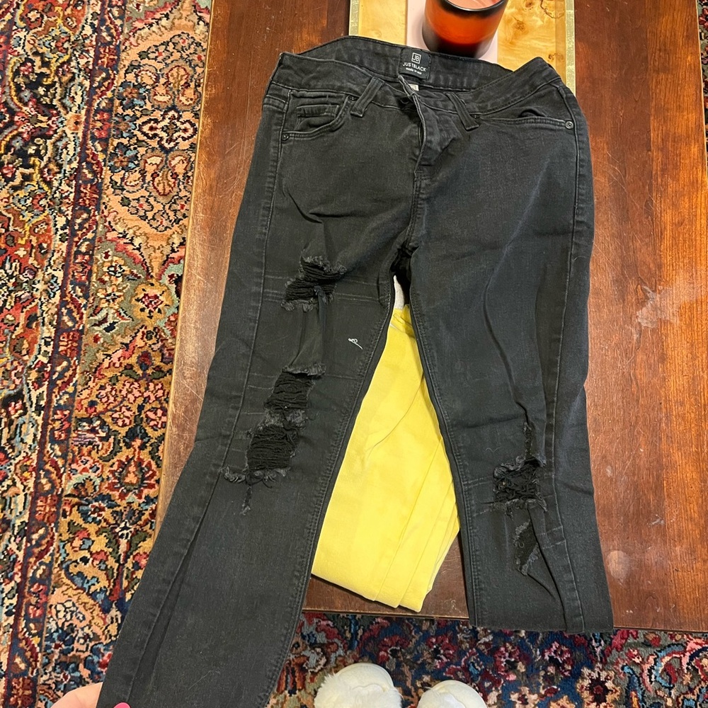 Just Black Charcoal Denim Pants - Picture 2 of 2